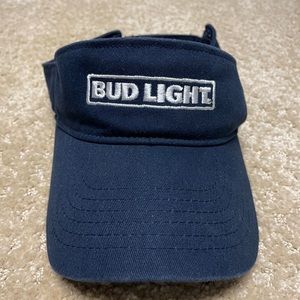 Navy Bud Light visor. New without tags. Velcro fastener one size fits all.